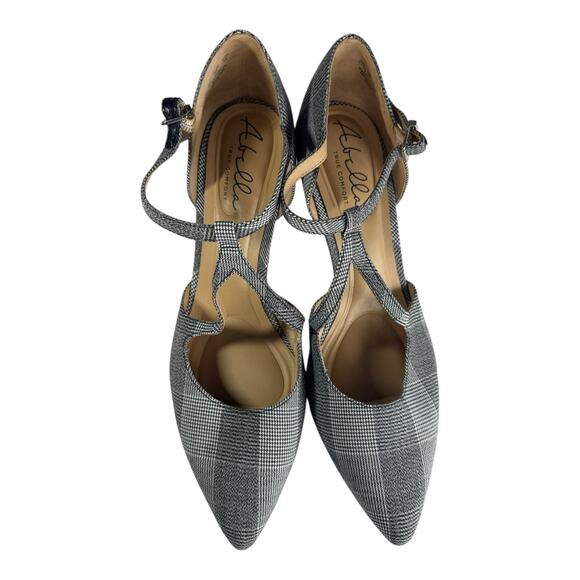 Abella Heels Womens 11M Plaid Pumps Comfort Low Heel Strappy Academic New Y2K - Picture 6 of 12